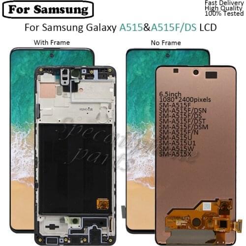 AMOLED Screen For Samsung Galaxy A515 LCD Touch Screen Digitizer Sensor Glass Assembly For Samsung A51 LCD A515F A515F/DS A515FD