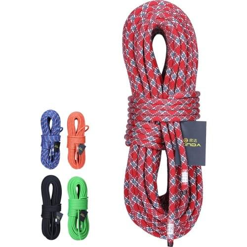 10mm Diameter 10M Camping Rock Climbing Ropes 24KN High Strength Lanyard Safety Climbing Equipment Survival Tool