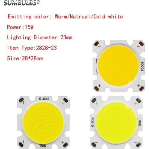 SUMBULBS LED COB Light Source 15W DC led Lighting Fixtures & Components for for track Down light bulb Lighting Ceiling Lamp