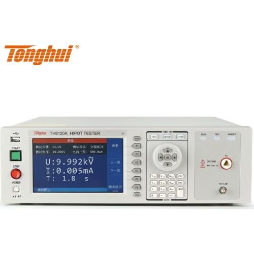 Tonghui TH9120A/TH9120D Programmable AC and DC Withstand Voltage Insulation Resistance Tester High Voltage Withstand Voltage Tes
