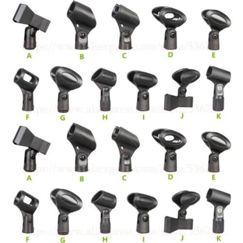 20PCS/lot universal Stands Black Universal Microphone Clip Holder Clip for universal Handheld Microphone