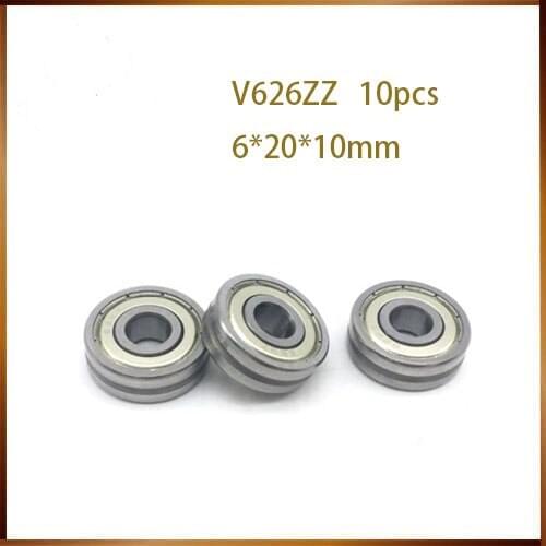 V626z free shipping 10pcs V626ZZ groove ball bearing 6x20x10mm pulley bearing Triangular groove bearing for spring machine