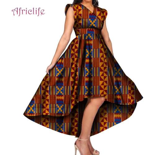 Lady Skirt Mid-Calf High Waist Bazin Clothing Plus Size Dress African Clothes WY8445