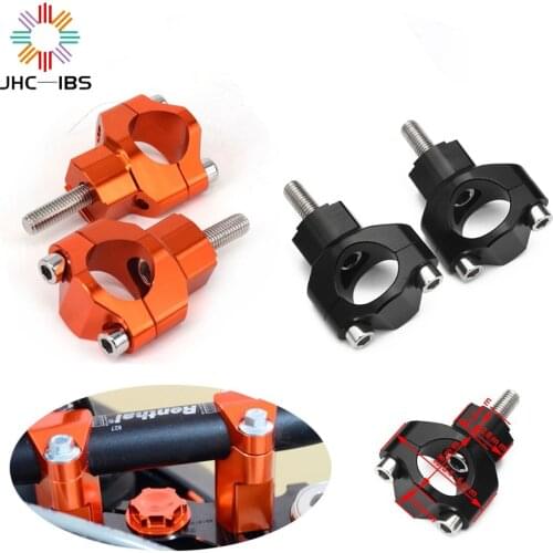 1 1/8" 28mm CNC HandleBar Fat Risers Bar Mount Clamp Adapto For KTM SX SXF EXC XCW XCFW EXCF 125 200 250 300 350 400 450 500 530