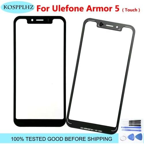 100% new front outer glass For Ulefone Armor 5 Touch Screen Panel Replacement Armor5 Touchscreen Glass Panel Replace Part + Glue