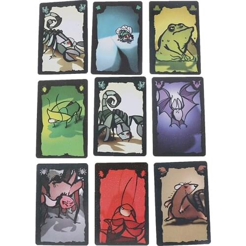 HOT! Funny Cards Game Kakerlaken Salat/Poker/Royal/Suppe/Mogel Motte Board Game Family Party Cockroach Indoor Game 11.5*11.5cm