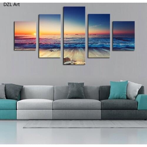 5 Piece(No Frame) Color wavesModern Home Wall Decor Canvas Picture Art HD Print Painting On Canvas for Living Room