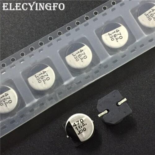 10Pcs/50Pcs 470uF 16V470uf S Series 10x10.2mm 16V470uF Chip type SMD Aluminum Electrolytic capacitor