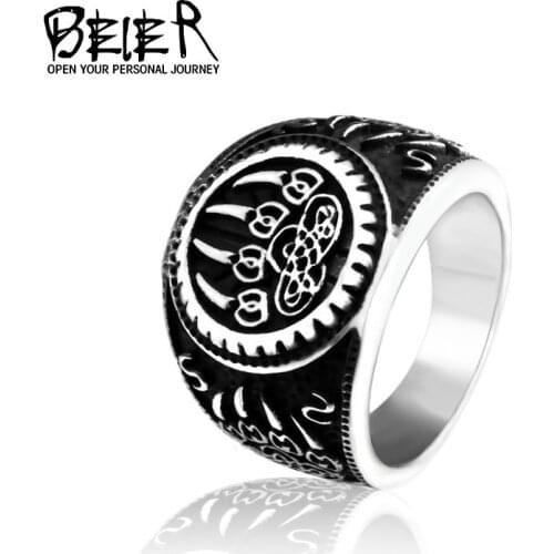 Beier men stainless steel bear claw viking ring for men cool good detail fashion personality jewelry LR739