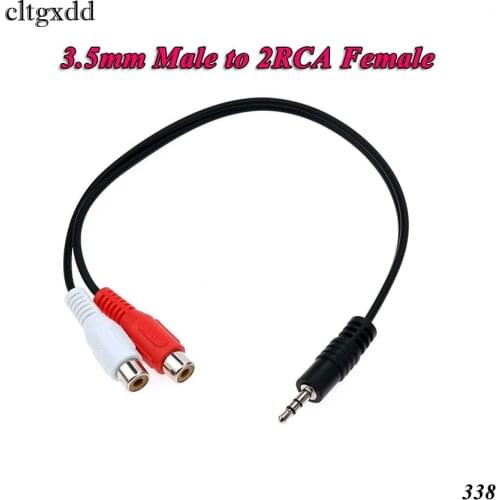 Cltgxdd 3.5mm Male Plug to 3RCA/2RCA Female Jack Audio Video Cable Stereo Jack Adapter Cable Cord For PC DVD TV VCR Speakers