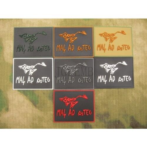 Devgru SealTeam MAL AD OSTEO Skull Frog Military Tactical Morale 3D PVC patch Badges