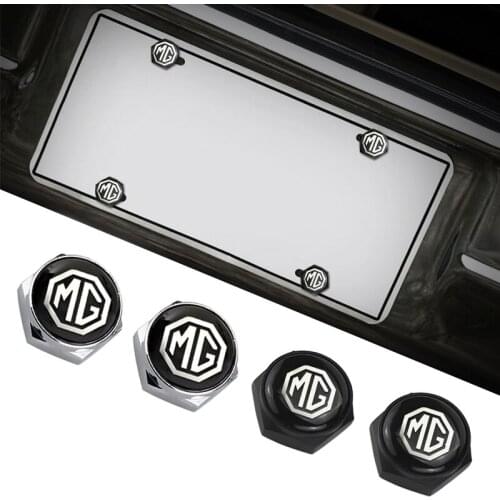 For MG 3 5 6 7 TF ZR ZS GS GT HS MG3 MG5 MG6 MG7 Morris Garage Trophy 4pcs Auto License Plate Screws Bolts Exterior Decoration