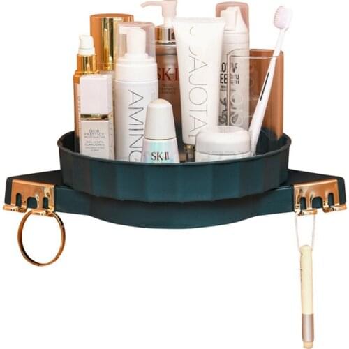 Innovative triangle bathroom corner wall mounted wash stand toilet cosmetics shelf