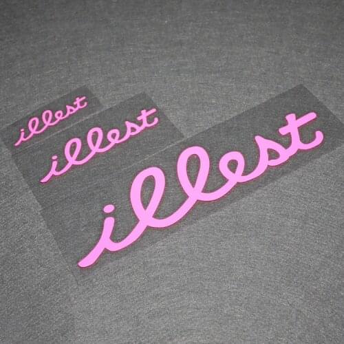 NO.S003 illest Hella Flush Style Modified Car Reflective Stickers and Decal Low Chassis Waterproof Car Window Stickers