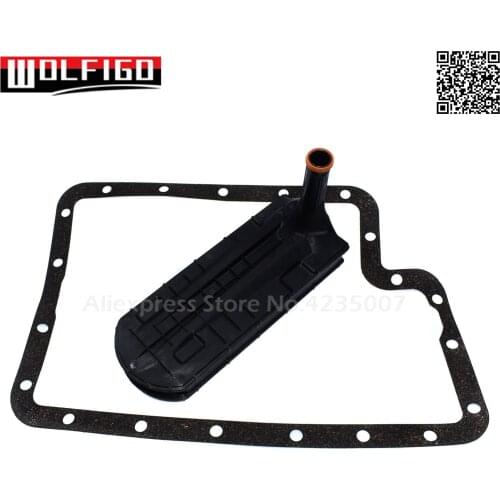 WOLFIGO New For 2008-2010 Ford 6.4L Powerstroke Transmission Filter w/ Oil Pan Gasket Kit 5R110W,3C3Z-7A098-AA,F6TX7A191A