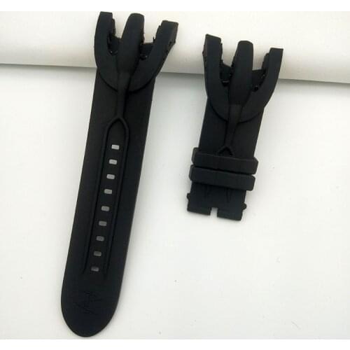 36mm Diving Silicone Rubber Watchband Black Mens Wristband Watch Bracelet Replacement Strap for Invicta Series no Buckles Pins