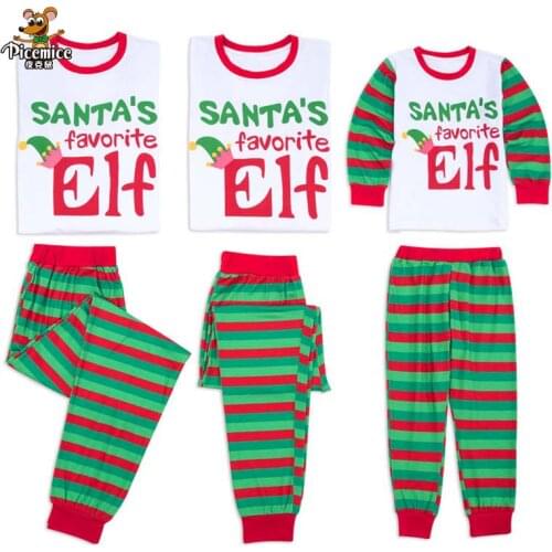 Christmas Family Outfit Pajamas New Year 2020 Xmas Family Look Dad Mom Kid Family Matching Clothing Men Women Child Sleepwear