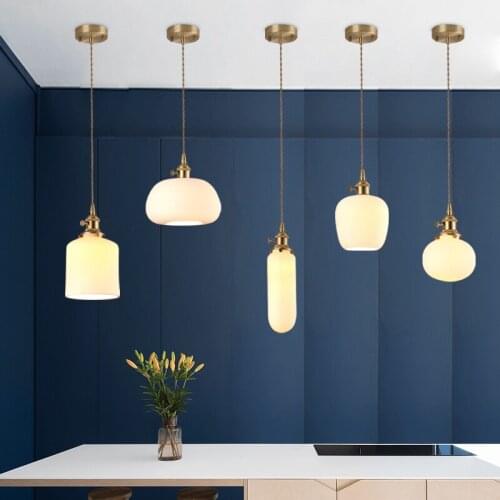 Modern Ceramic Pendant Light Designer White Suspension Living Room Dining Room Chandelier Ceiling Lamp PA0371