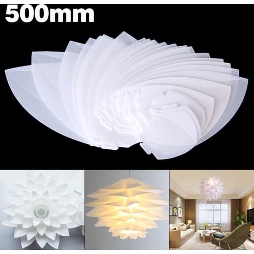 50cm DIY Lotus Pendant Lampshade E27 Chandelier Light Cafe Bar Ceiling Room Decoration LED Hanging Lamp