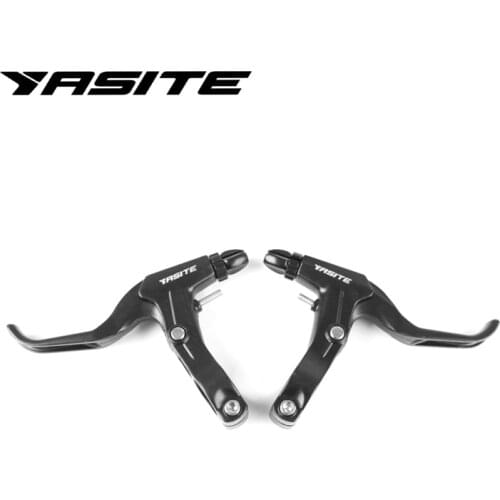 YASITE Brake Aluminum Alloy V-brake Disc Brakes Lever Mountain Bike Bicycle Handle Crank Black