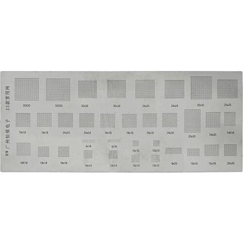 33 in 1 universal BGA stencils for BGA reworking stencil