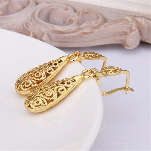 HXH QRX 925 Sterling Silver/Rose Gold/18K Gold Water Drop Charm Earrings For Women Jewelry Fashion Wedding Party Gift jewelry