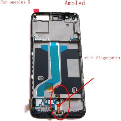 For Oneplus 5 A5000 Lcd Screen Display WIth Touch Sensor Glass DIgitizer Frame Full Set Repair Lcds for oneplus5 Amoled