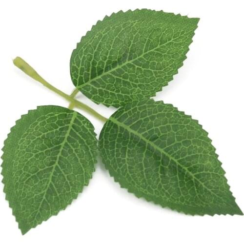 10pcs Cheap Silk Leaf Green Rose Leaves Artificial Flower For Wedding Decoration DIY Wreath Gift Scrapbooking Craft Fake Flower