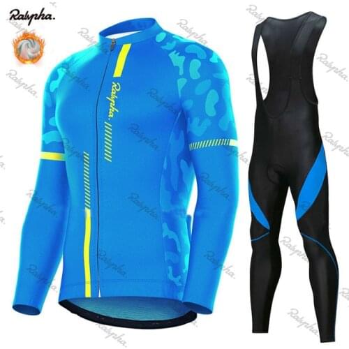 2021 Men Ralvpha Jersey Sets Long Sleeve Cycling Sets Female Bike Clothes Sports Wear Winter Cycling Clothing Maillot Ciclismo