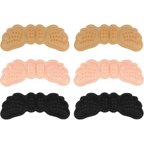 3pairs Protector Soft Cushions Inserts Snugs Prevent Slip Pain Relief Loose Shoes Grips Liner Self Adhesive Patch Heel Pad