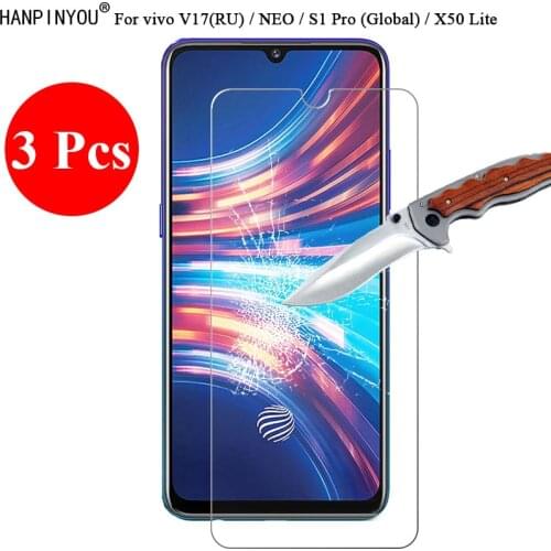 3 Pcs/Lot 9H 2.5D Tempered Glass Screen Protector For vivo V17 Neo S1 Pro (Global) Y51 X50 Lite Protective Film + Cleaning Tools