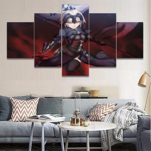 5 Pieces Fate Grand Order Prints Pictures Wall Art Modular Poster Painting On Animation Canvas Living Room Home Decor