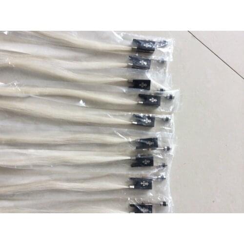 5 pieces of Top grade violin bow frog flower inlay 4/4 ebony copper horsetail hairs included