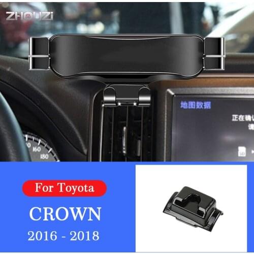 Car Mobile Phone Holder Air Vent Outlet Clip GPS Stand Gravity Navigation Bracket For Toyota Crown 2016-2018 Car Accessories