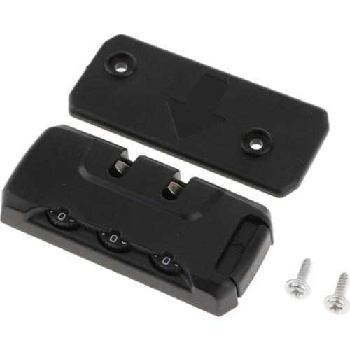Secure Luggage 3 Digit Combination Lock Suitcase Bag Code Lock Padlock - Portable and Lightweight - DS-050A Black