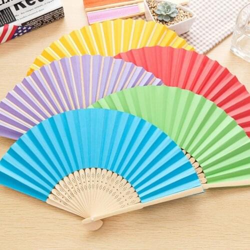 Auviderin Paper Folding Hand Fan for Kids Craft DIY Fan