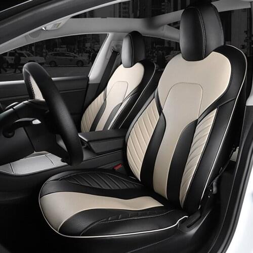 Car Seat Cushion Cover for Tesla Model 3 Full Surround Waterproof Leather Seat Protector