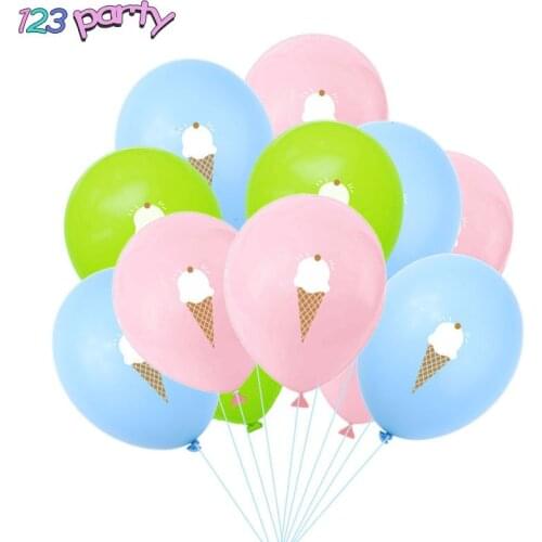 Hawaiian party decoration Ice cream glasses latex balloons birthday party decoration balloon kids baby shower party supplies
