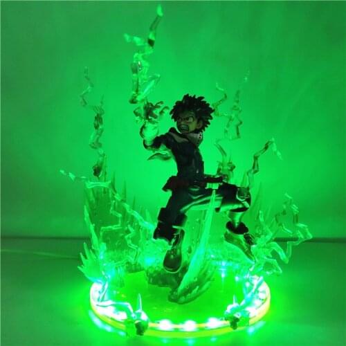 My Hero Academia Anime Izuk Flash Led Scene 190mm PVC Action Figures Toy Boku no Hero Academia Izuk Statue Figurine Toys