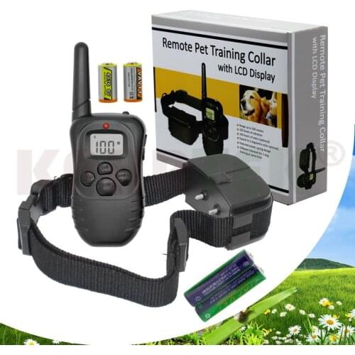 Electronic Dog Collar Remote Control Anti Bark Dog Shock Training Collar With LCD Display 998D Electronic Dog Collar