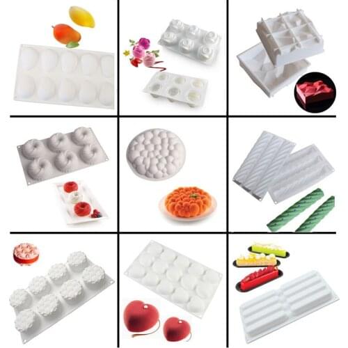 Silicone rubber baking accessories cake mold easy to demold fondant DIY mousse chocolate cheese French dessert Bakeware