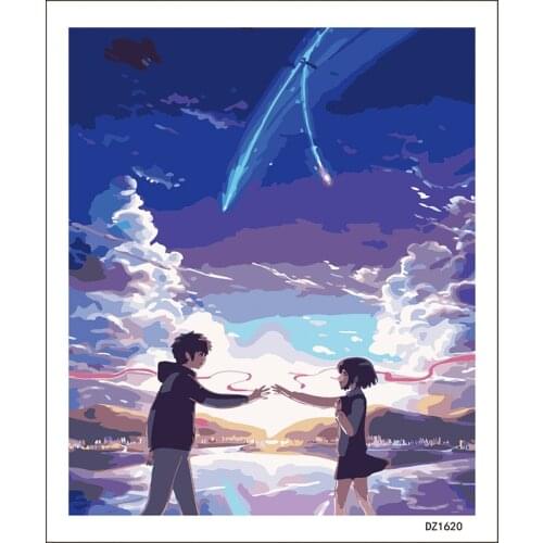 Painting By Numbers DIY Dropshipping 40x50 50x65cm Brothers And Sisters Figure Canvas Wedding Decoration Art picture Gift