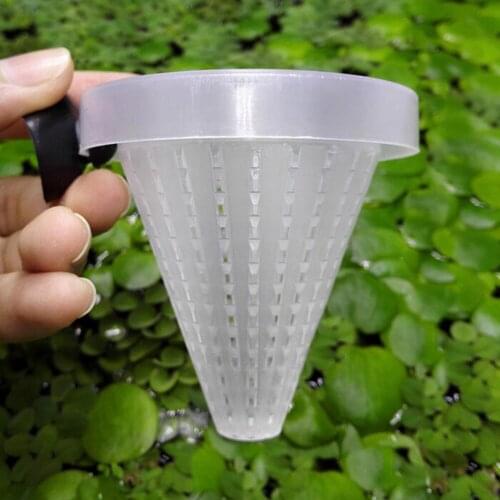 Fish Food Basket Cone Feeder with Sucker Live Worm Bloodworm Feed Tool for Aquarium Tank