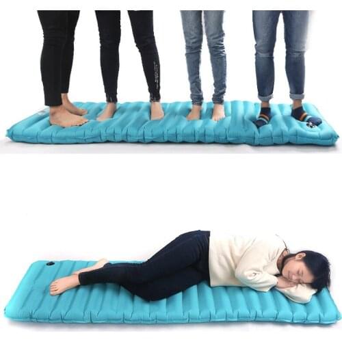 Camping Air Mattress Inflatable Bed for Outdoor Portable Foldable Sleeping Pad Adult Inflatable Mat for Picnic Lawn Games 240T