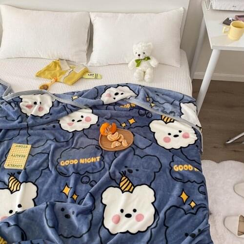 Animal Print Bedspread on the bed Fleece Blanket Coral Flannel Childrens Blanket Warm Cover Kid Gift