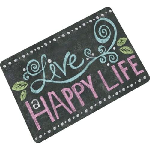 Drop Shipping Black European and American inspirational Doormat Entrance Floor Mat Funny Home Decorative Indoor Outdoor Doormat