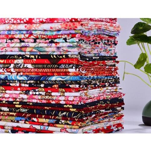 DIY 50x145cm Japan style Multicolor Zephyr Pattern Cotton Patchwork Fabric Bundle Sewing Quilting Crafts for Handmade kimono