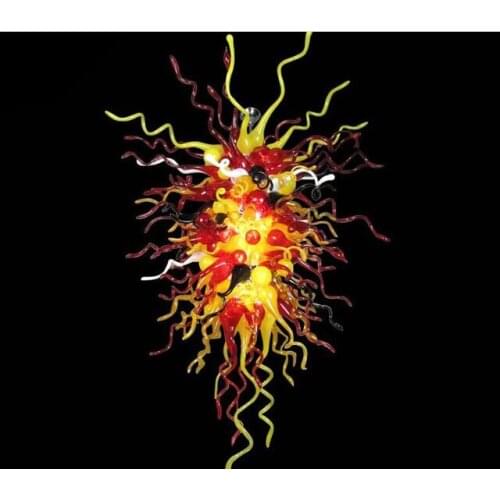 Modern Type Large Long Decorative Hand Blown Glass Chandelier Italy Dale Style Lighting