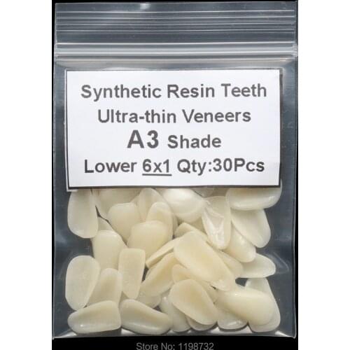 Dental A3 Shade Lower Anterior Composite Synthetic Resin Teeth Ultrathin Veneers Tooth Restorative Teeth Whitening