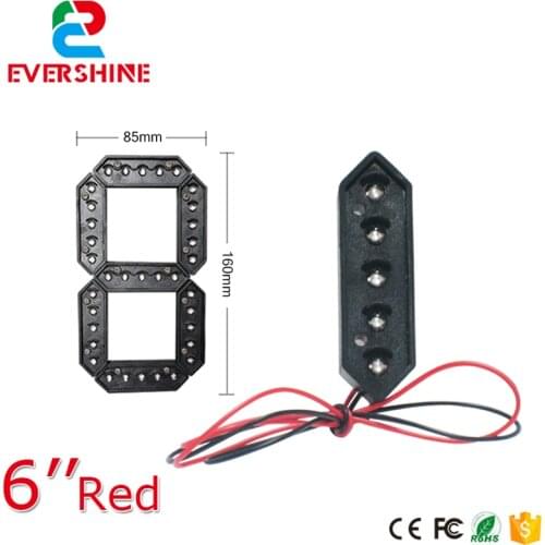 6" Red Color 7 Seven Segment LED Number Module Gas Price LED Display Signs Diesel Price Digital Module LED Outdoor